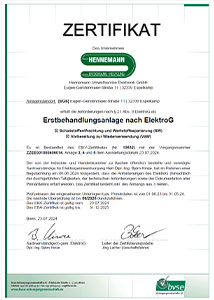 Zertifikat Entsorgungsfachbetrieb Bünde