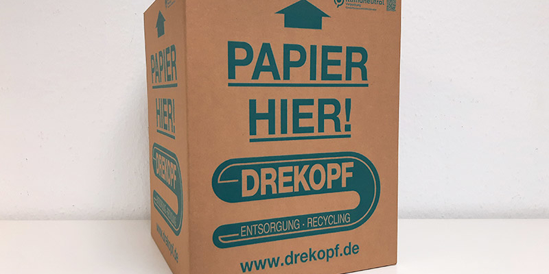 Klimaneutrale Papierkörbe